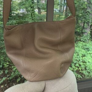 Vintage COACH 4916 Soft Bucket Natural Grain Saddle Leather Bag